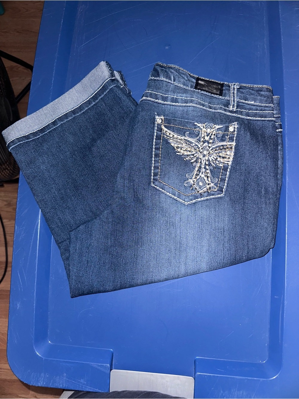 Earl Jeans Dark Blue Boot Cut with Embellished Pocket